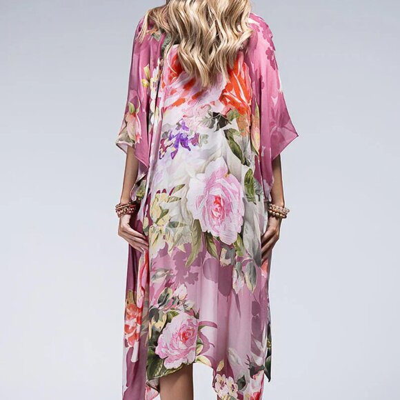 Rose Garden Dainty Floral Kimono - Picture 5 of 5